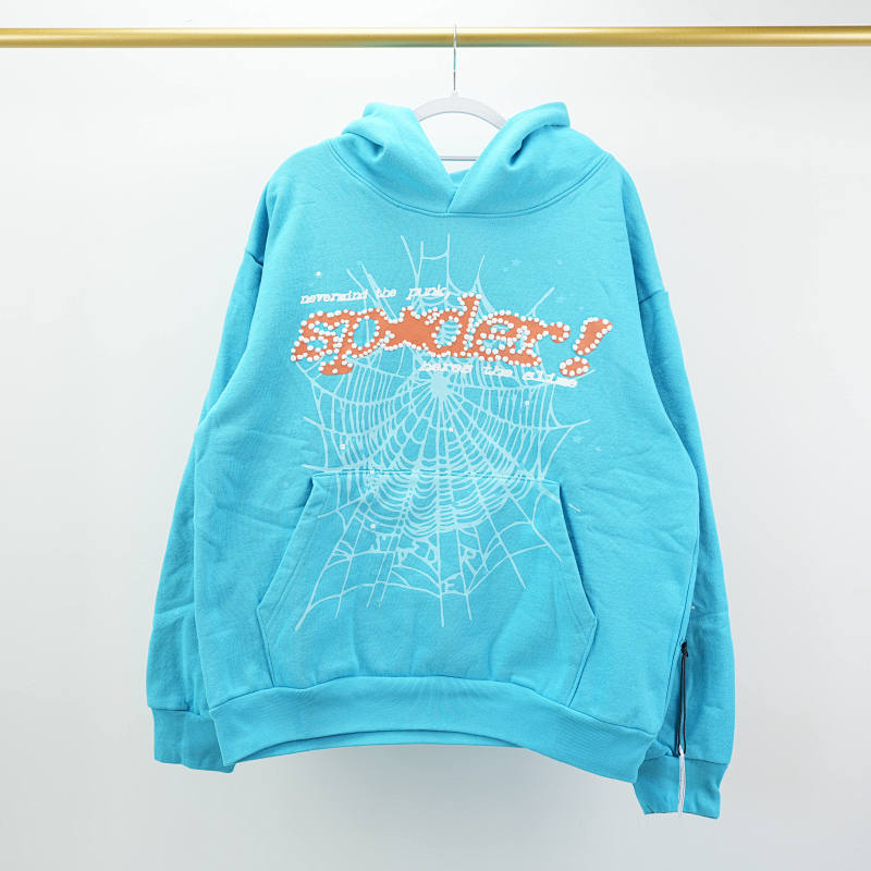 Sp5Der Punk V2 Hoodie Cyan