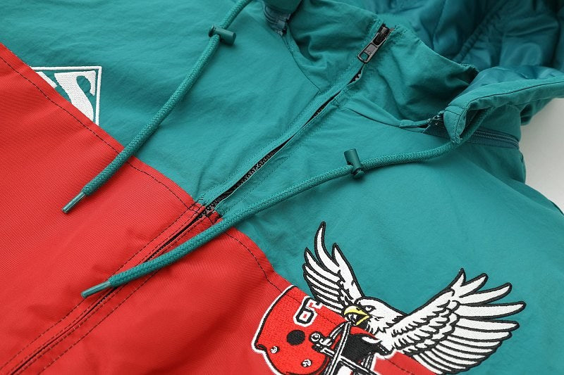 Supreme Football Graphic Colorblock Hooded Windbreaker
