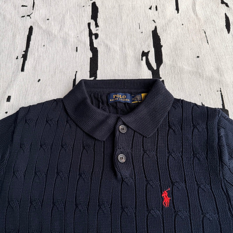 Polo Ralph Lauren Cable-Knit Polo Sweater - White