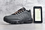 Black and Bronze Air Cushion Athletic Sneaker