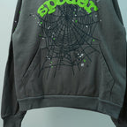 Sp5der Wait Web Hoodie Slate Grey
