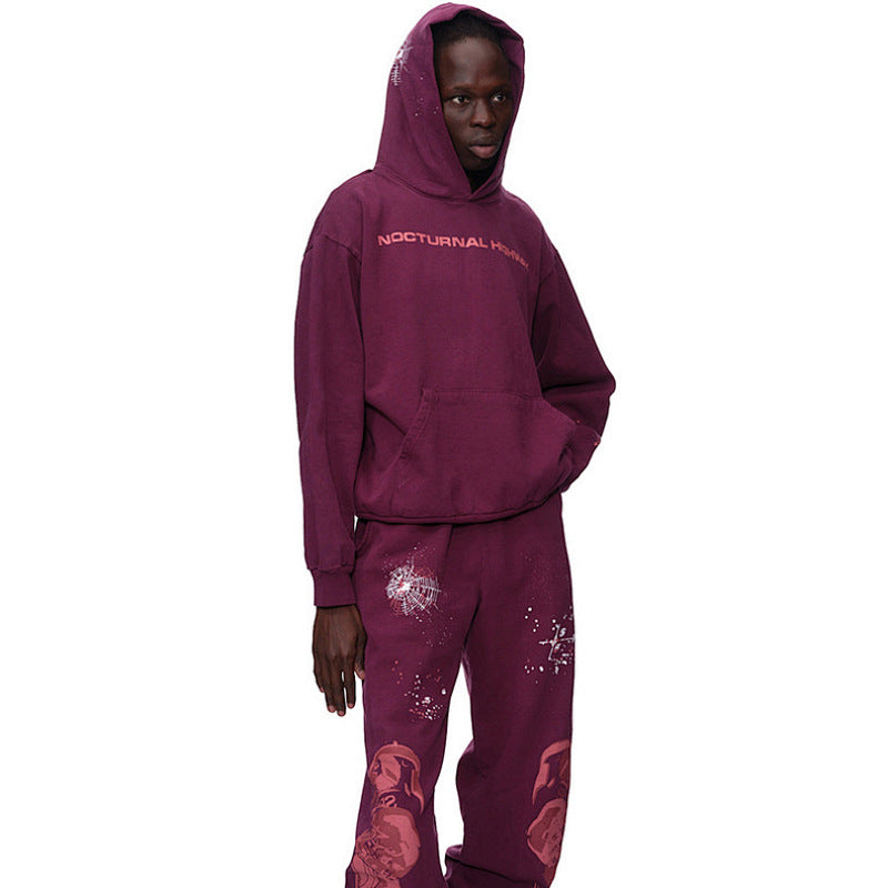 Sp5Der Nocturnal Highway Hoodie Dark Purple