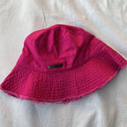 Jacquemus Pink Frayed Brim Bucket Hat