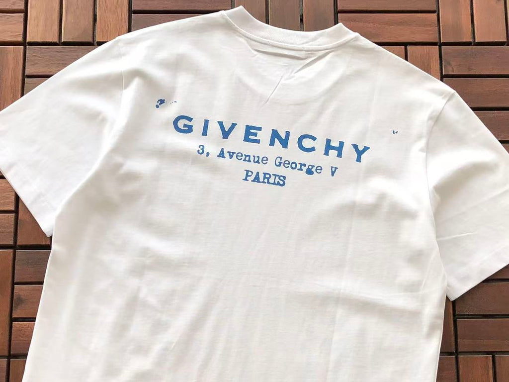 White Paris Logo Givenchy T-Shirt