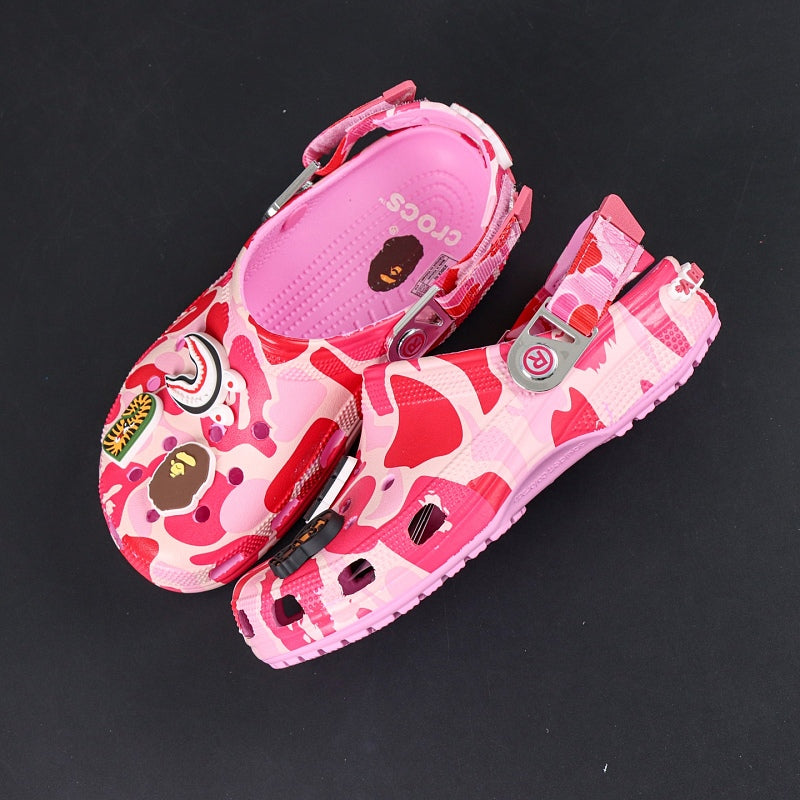 BAPE x Crocs Classic Clog - Pink ABC Camo