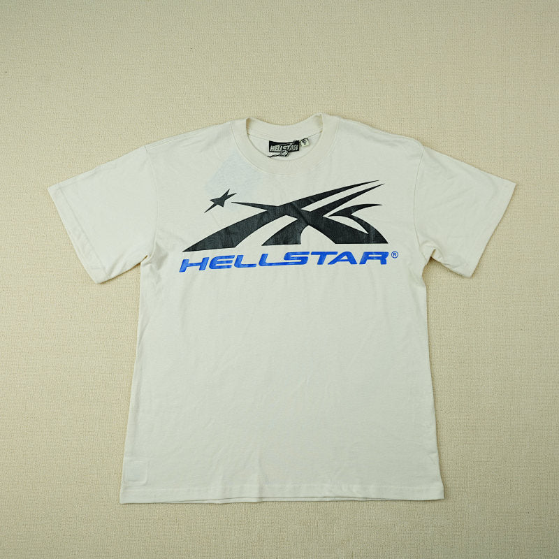 Hellstar Gel Sport Logo T-Shirt White/Blue