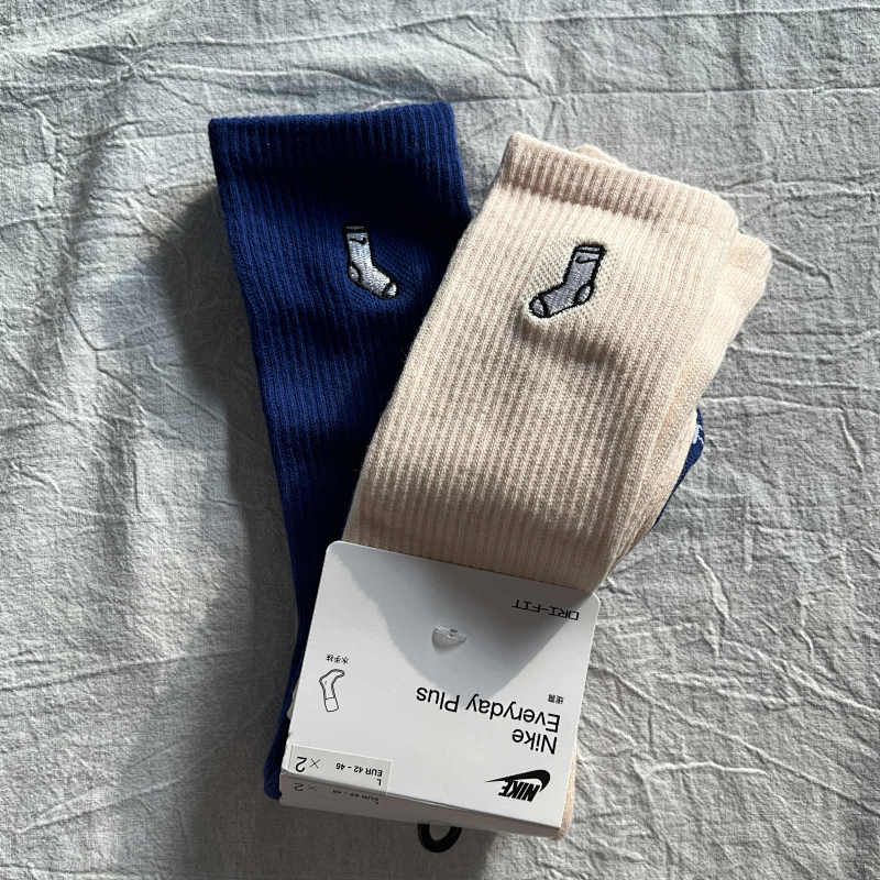 Nike Everyday Plus Crew Socks - White/Gray/Black