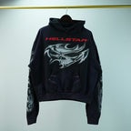 Hellstar Airbrushed Skull Hoodie Black
