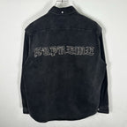 Supreme Gothic Logo Denim Button-Up Shirt