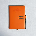 Hermès Leather Notebook - Orange/Gold