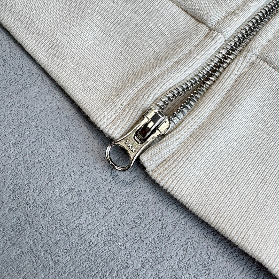 Rhinestone Cotton Wreath Zip Hoodie