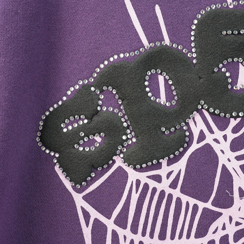 Sp5Der Web Hoodie Purple