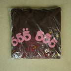 Sp5der Angel Number Hoodie Brown