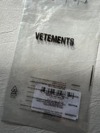 Vetements Clear Transparent Resealable Plastic Zip Bag