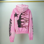 Hellstar Brainwashed With Brain Hoodie Pink