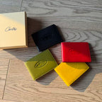 Leather Bifold Wallet with Embossed Logo and Gift Box Set