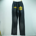 Hellstar No Guts No Glory Flare Bottom Sweatpants Midnight Dye Black