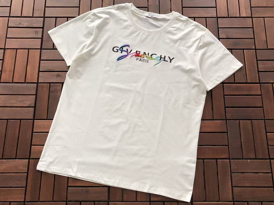 White Multicolor Logo Givenchy T-Shirt
