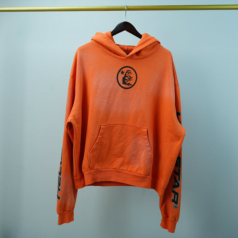 Hellstar Fire Orange Hoodie Orange Dye