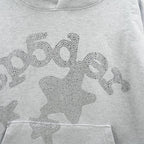 Sp5Der Rhinestone Beluga Hoodie Heather Grey