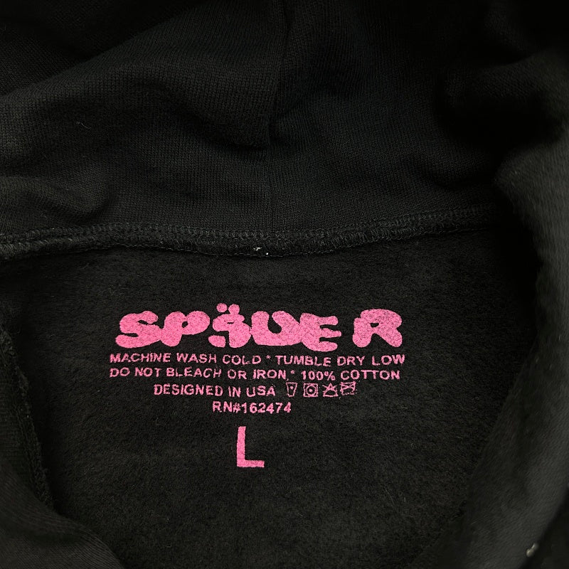Sp5der P*NK Hoodie Black