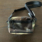 Camo Print Crossbody Shoulder Bag with Mesh Front Pocket
