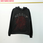 Sp5Der Rhinestone Logo Hoodie Black