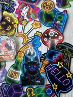 Neon Glow Aesthetic Sticker Pack Collection