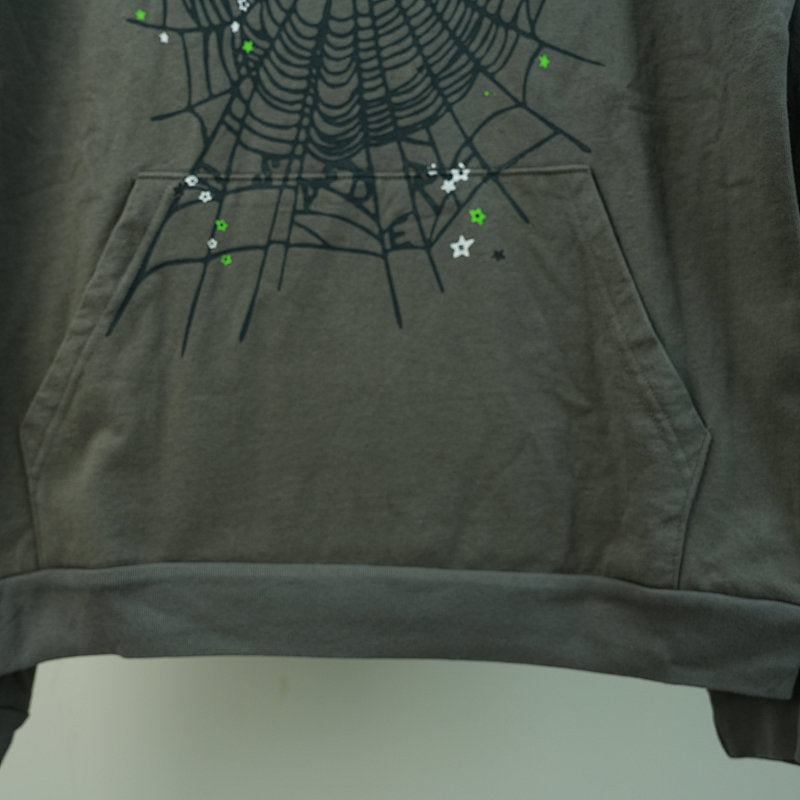 Sp5der Wait Web Hoodie Slate Grey