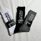 Broken Planet Crew Socks - White/Black/Gray