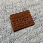 Brick-Embossed Leather Belt - Tan/Cognac