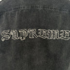 Supreme Gothic Logo Denim Button-Up Shirt