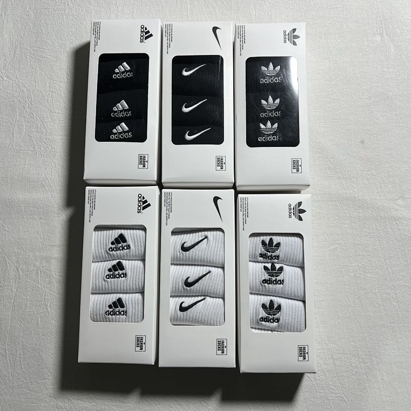 Athletic Brand Logo Socks 3-Pack Gift Box