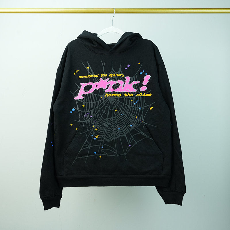 Sp5der P*NK Hoodie Black