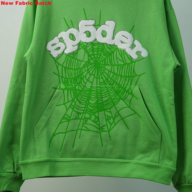 Sp5Der Web Hoodie Slime Green