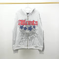 Sp5Der Atlanta Full Zip Hoodie Heather Grey