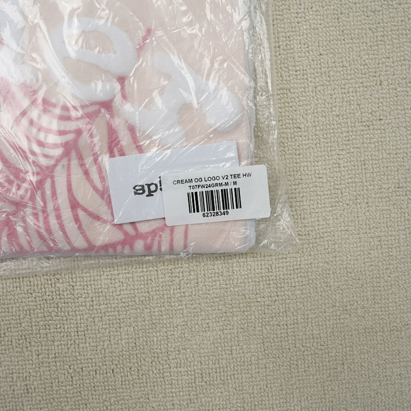 Sp5Der Legacy Logo Heavyweight Tee Cream