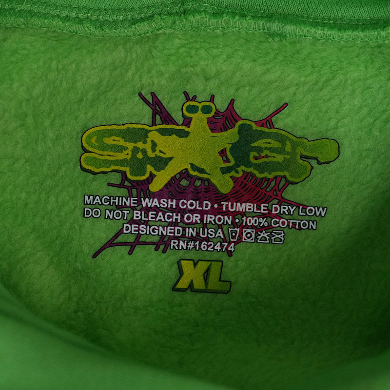 Sp5Der Web Hoodie Slime Green