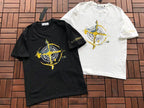 Black White Small Logo Stone Island T-Shirt 3