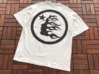 White Circle Flame Graphic Hellstar T-Shirt
