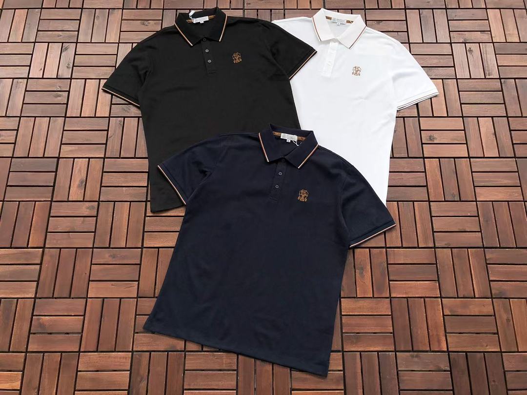 Black White Logo Brunello Cucinelli T-Shirt