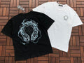 Black White Back Graphic Chrome Hearts T-Shirt