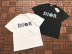 White Black Logo Stone Island Dior T-Shirt