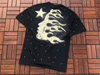 Black Star Flame Graphic Hellstar T-Shirt