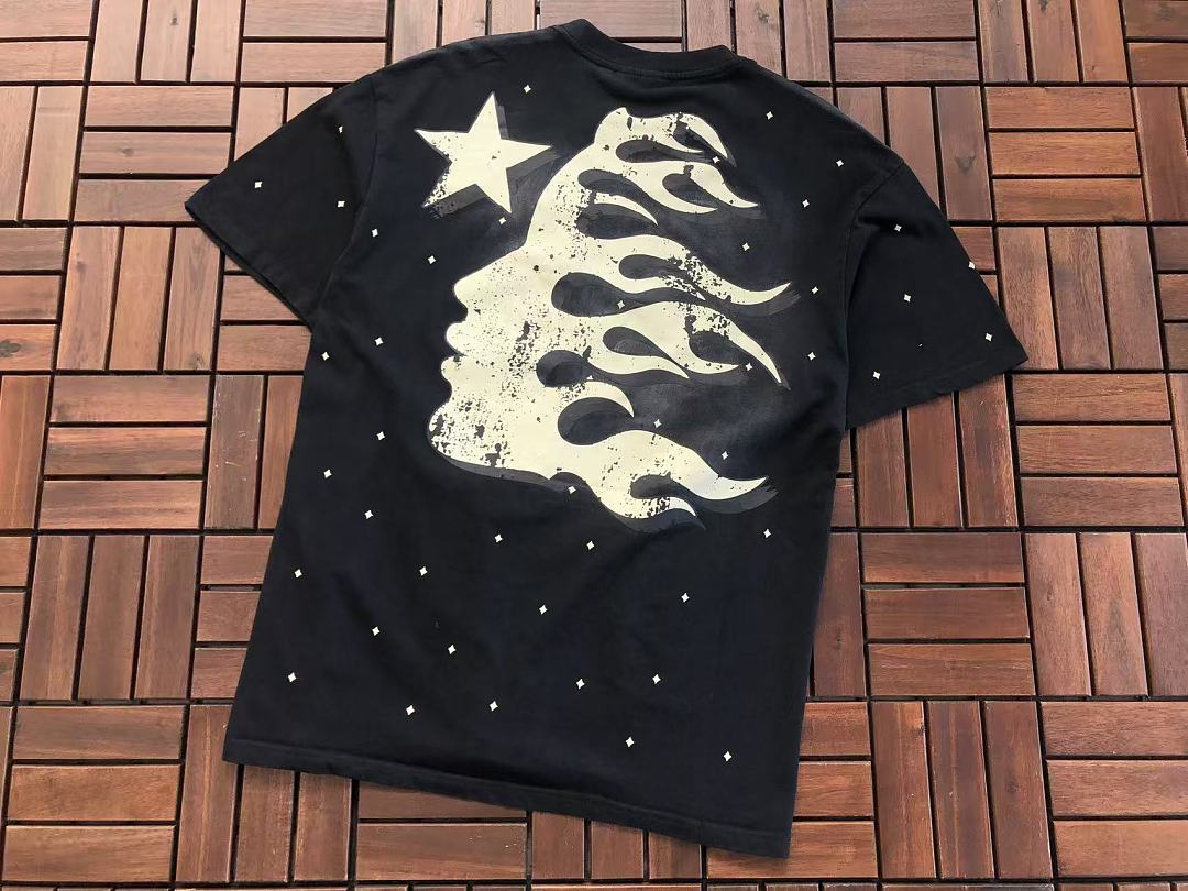 Black Star Flame Graphic Hellstar T-Shirt