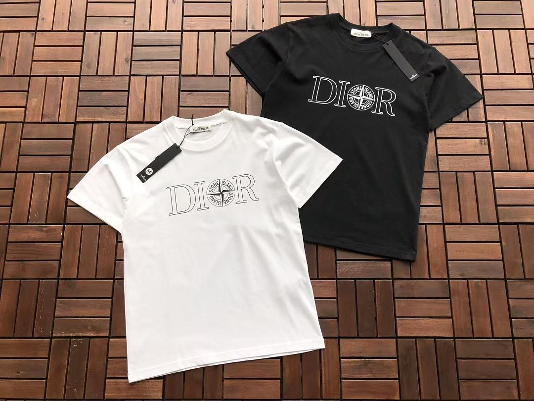 Black White Badge Graphic Stone Island T-Shirt