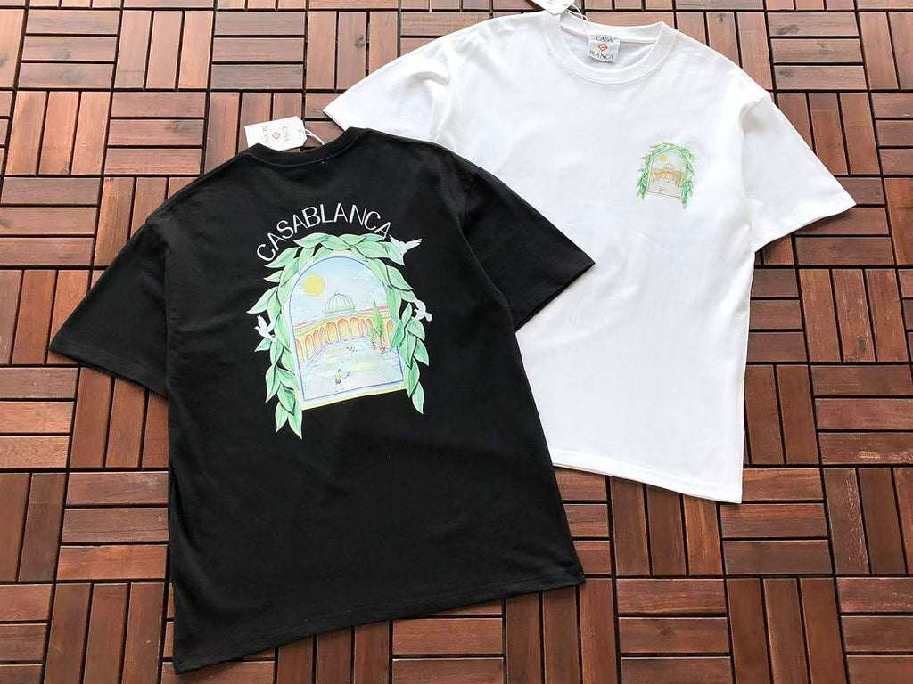 Black White Gradient Graphic Casablanca T-Shirt