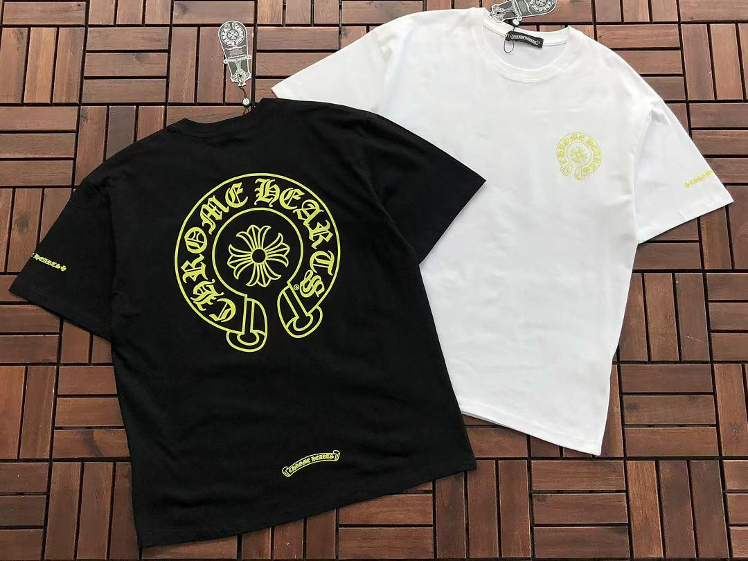 Black White Circle Logo Chrome Hearts T-Shirt