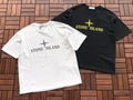 Black White Compass Logo Stone Island T-Shirt 3