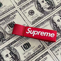 Supreme Logo Rubber PVC Keychain Strap with Metal Ring